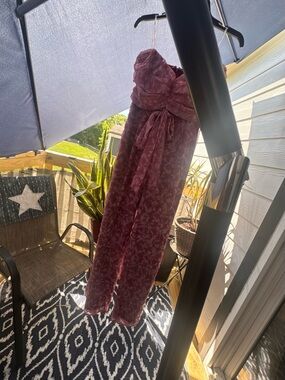 Lulu's Dusty Rose and Burgundy Strapless Romper
